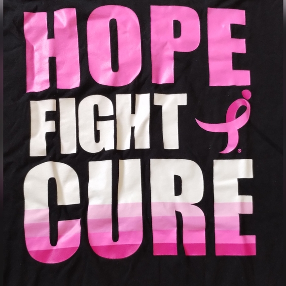 Susan G Komen Black Long Sleeve Shirt Size XL Hope Fight Cure Pink Ribbon - Picture 6 of 13